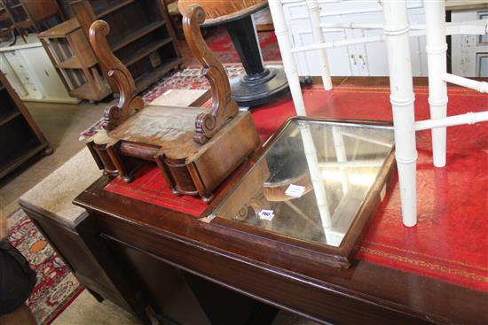 Victorian mahogany toilet mirror